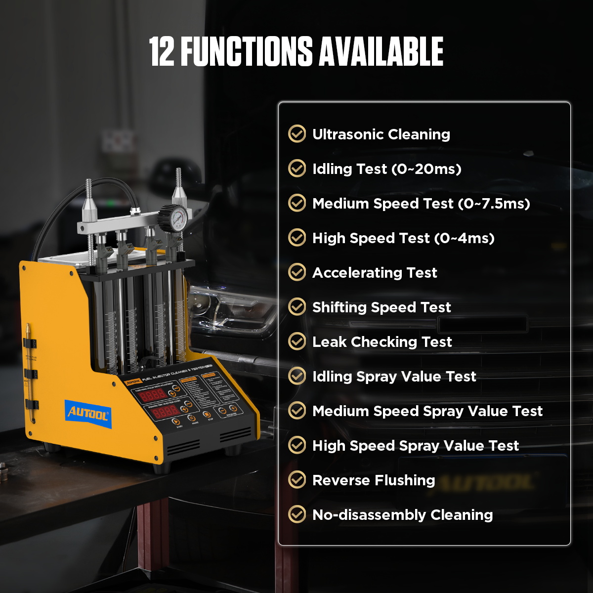 Fuel Injector Tester - جهاز تنظيف حاقن الوقود للسيارات والدراجات